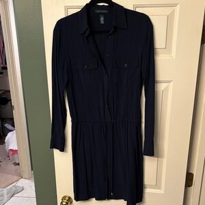 Ralph Lauren Dark Blue Long Sleeve Dress